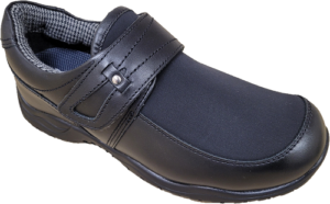Drew Antwerp, women's shoe with stretchable upper for bunions and hammer toes, velcro strap