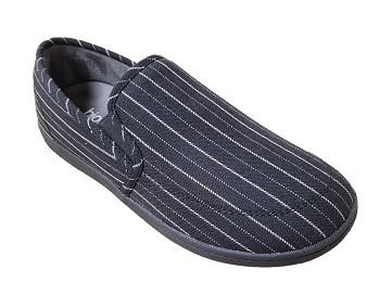 Striped slipper with a back, slip on
