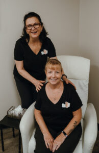 Two female footcare nurses